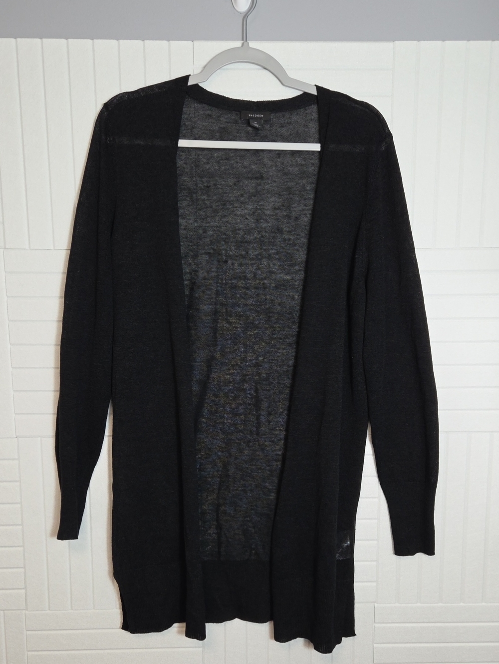 Halogen Semi-sheer Grandpa Cardigan Sweater Size M